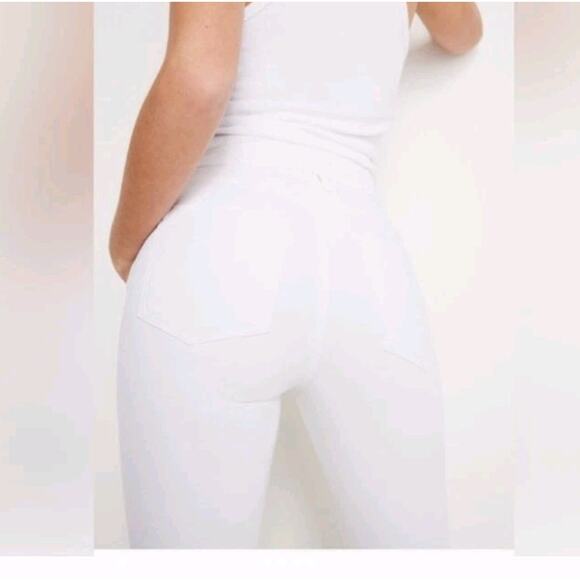 Good American Jeans Womens 10/30 White Good Legs Crop Skinny Basics Capsule - Picture 6 of 9